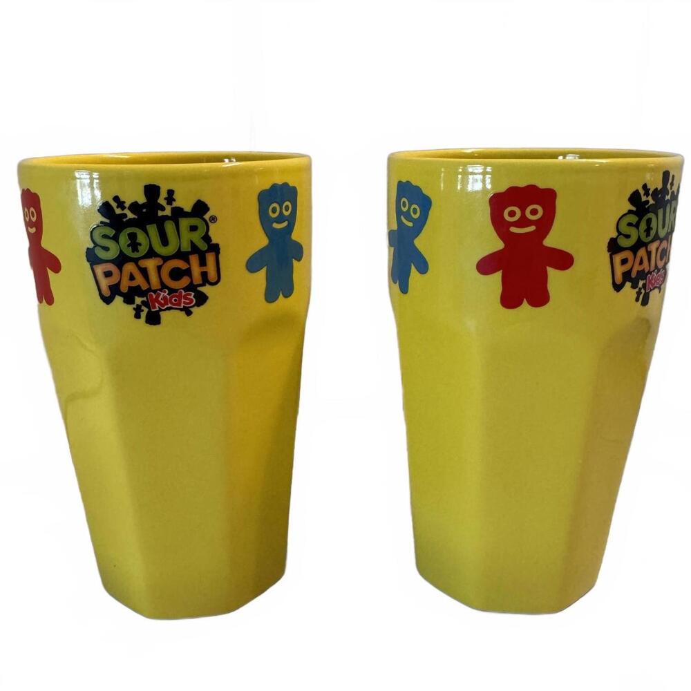 SOUR PATCH KIDS cups/glasses/tumblers Set of 2 Colorful Dishwasher Safe‎